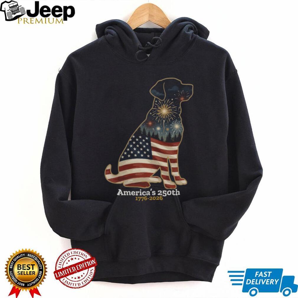 Patriotic Labrador America 250th Anniversary Fireworks Shirt