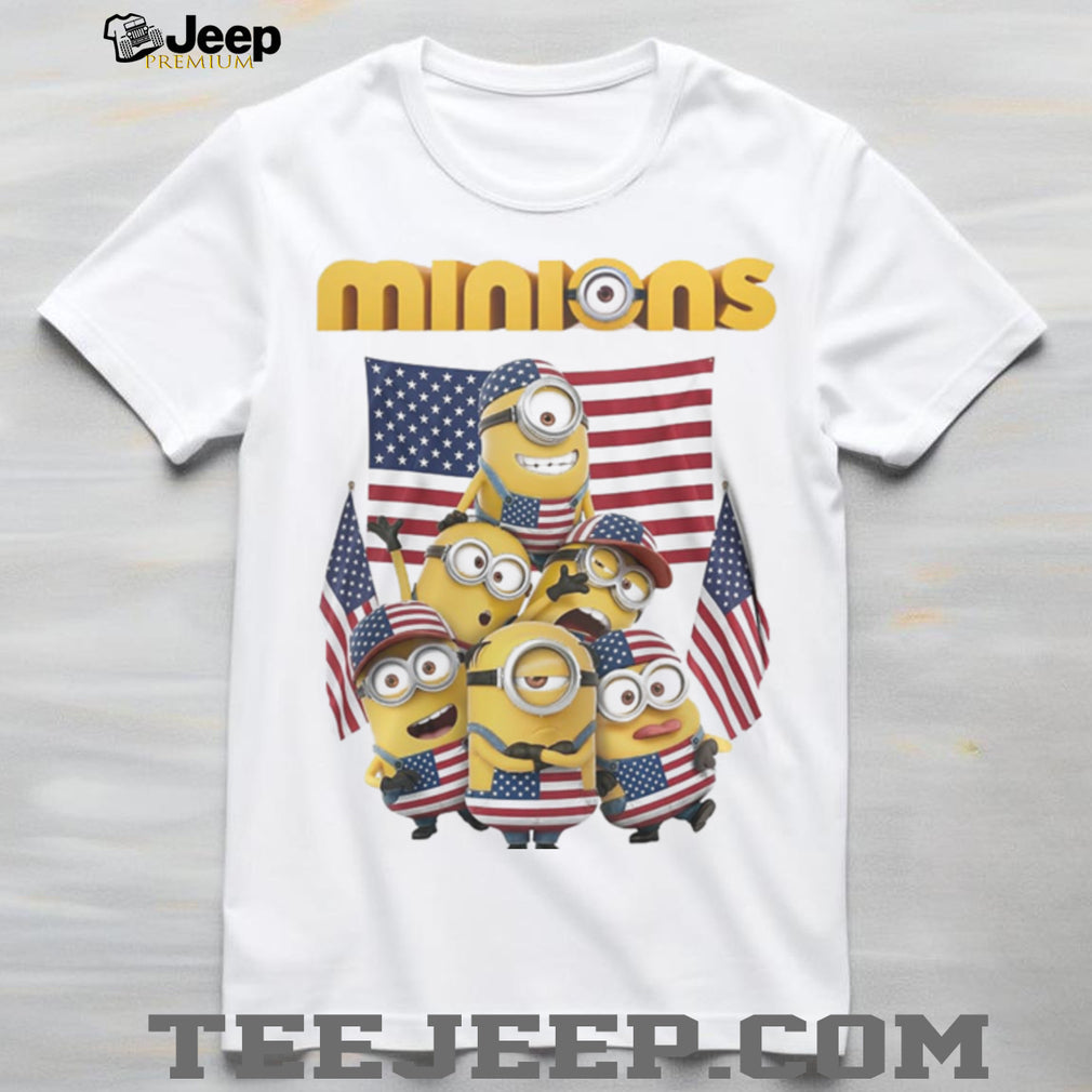 Patriotic Minions American Flag USA Pride Graphic T Shirt