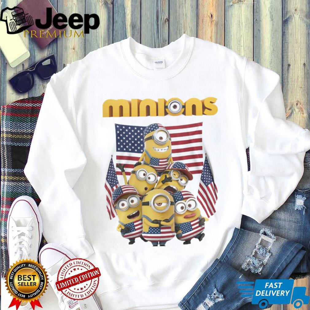 Patriotic Minions American Flag USA Pride Graphic T Shirt
