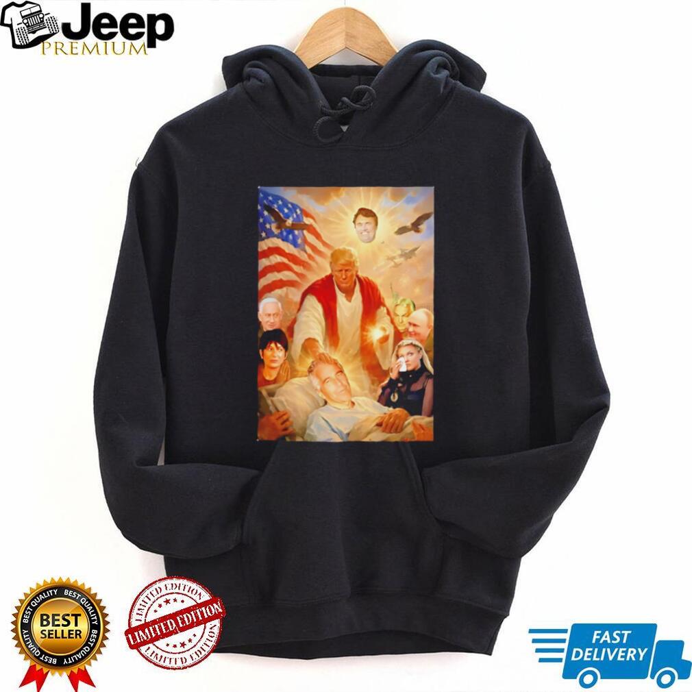 Patriotic Savior Composition Artistic Graphic T Shirt