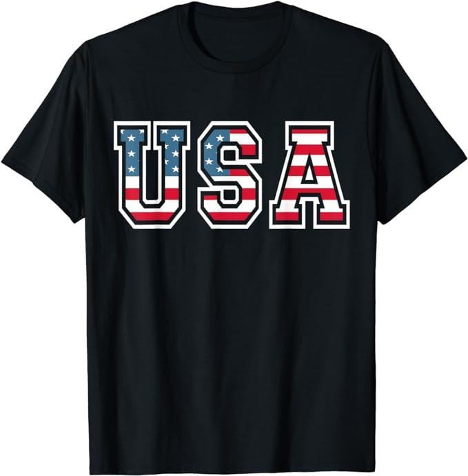 Patriotic Shirts For Men, USA Patriotic American Flag US T-Shirt Menswear Top Casual Cotton Fashion Basic