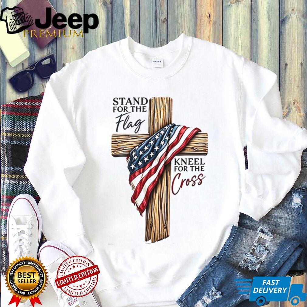 Patriotic Stand For The Flag Kneel For The Cross Faith T Shirt