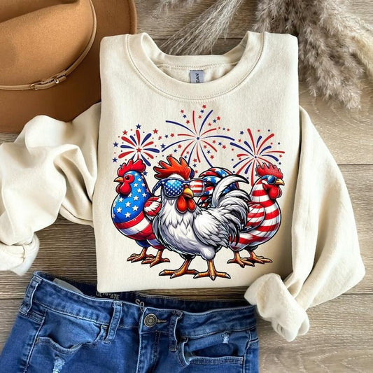 Patriotic USA Chicken, Retro American 4th Of July, Independence Day Design, Patriotic, Retro American,  T-shirt, sweater and Hoodie
