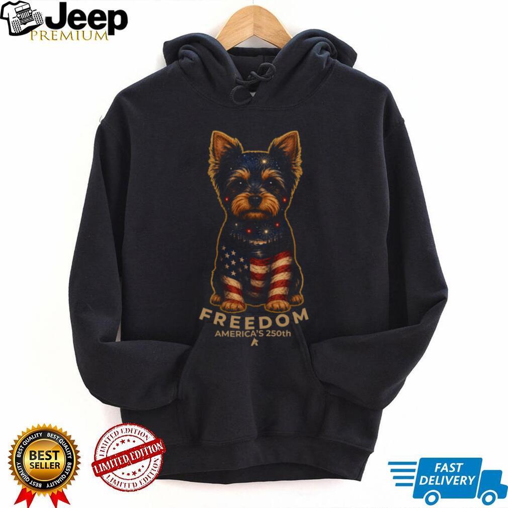 Patriotic Yorkie America 250th Anniversary Freedom Shirt