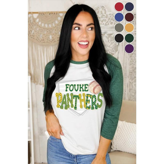 Patterned Home Plate Baseball Raglan