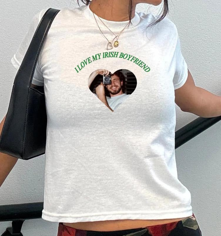 Paul Mescal I Love My Irish Boyfriend Baby Tee, St Patrick's Day Baby Tee, St Paddys Day Shirt, Lucky Shamrock Baby Tee, Irish Girl T-Shirt