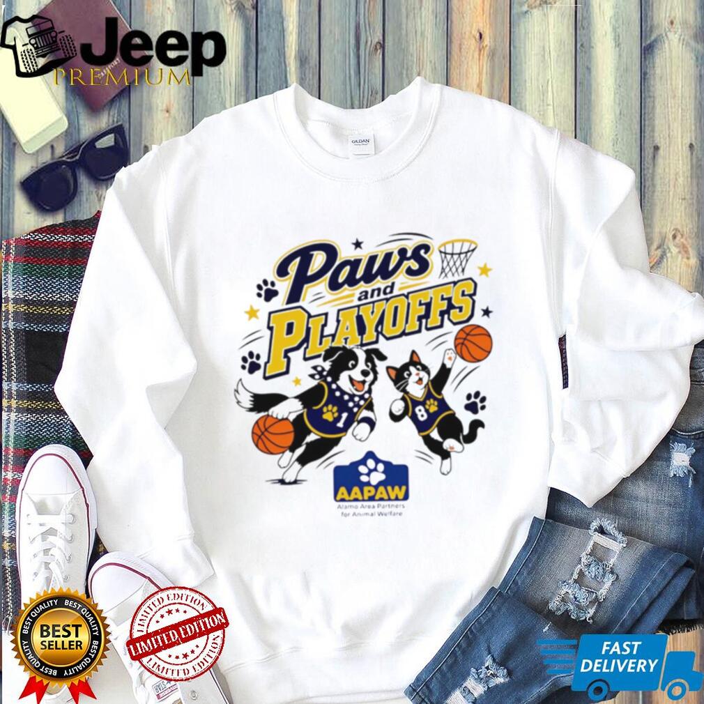 Paws and Playoffs Animal Welfare Basketball Graphic T Shirt