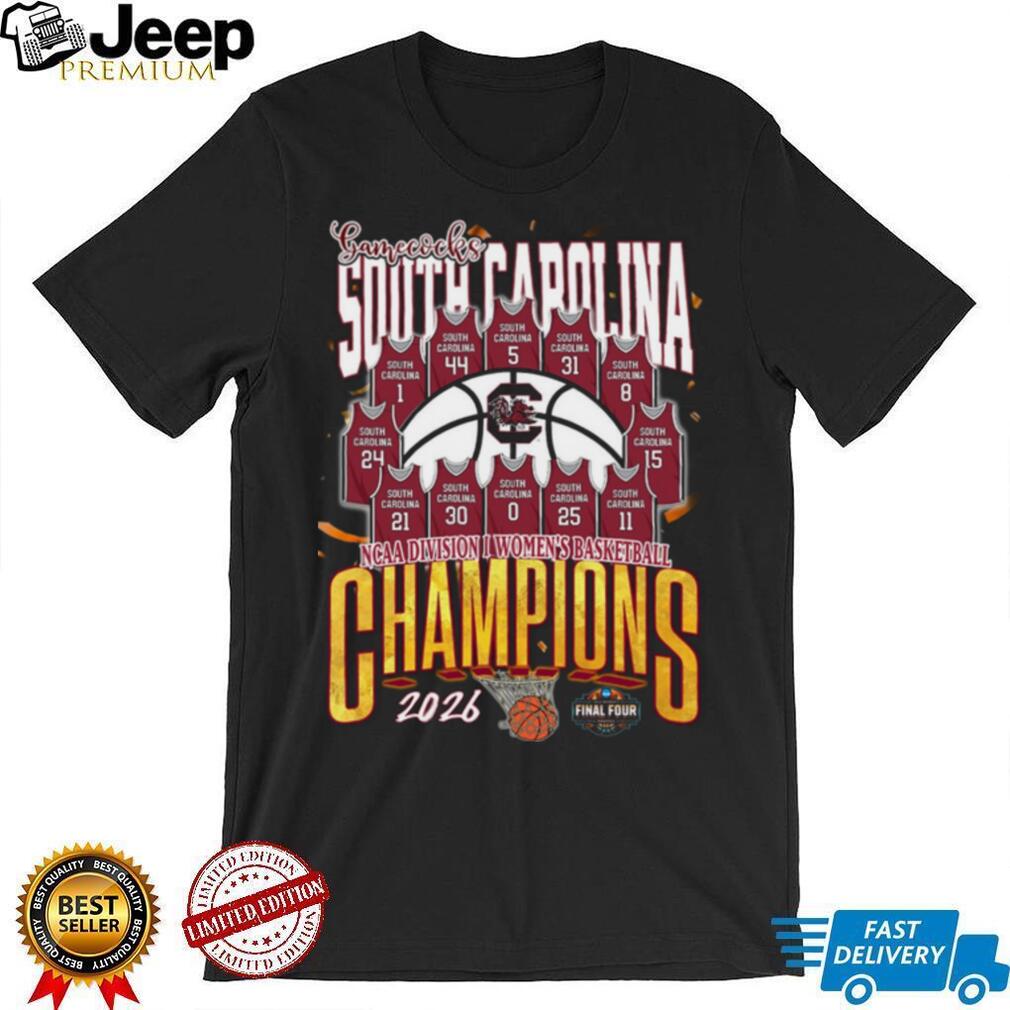 South Carolina Gamecocks 2026 NCAA Women’s Basketball National Champions T Shirt
