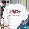 Peace Love Buckeyes Ohio State University Glitter Mascot T Shirt