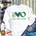 Peace Love Ducks Oregon University Green Glitter Graphic T Shirt