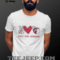 Peace Love Guardians Cleveland Baseball Fan T Shirt