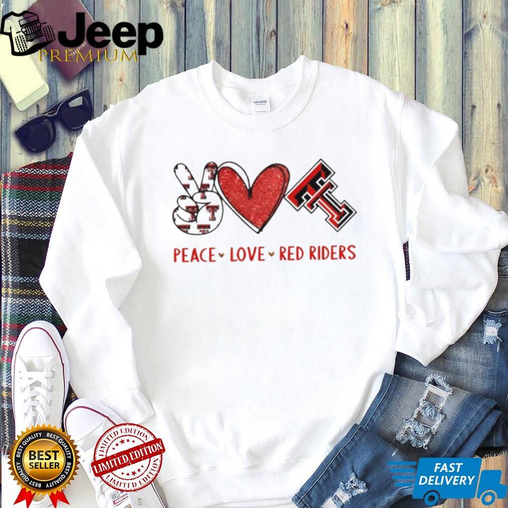 Peace Love Texas Tech Red Raiders College Spirit T Shirt