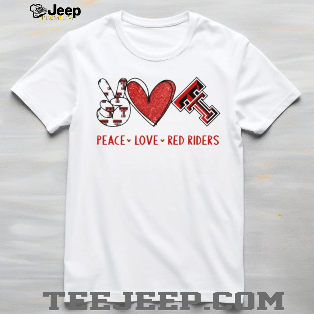 Peace Love Texas Tech Red Raiders College Spirit T Shirt