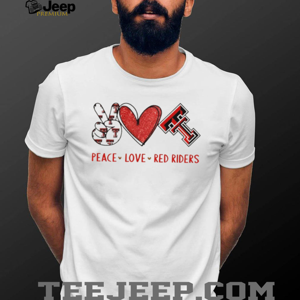 Peace Love Texas Tech Red Raiders College Spirit T Shirt