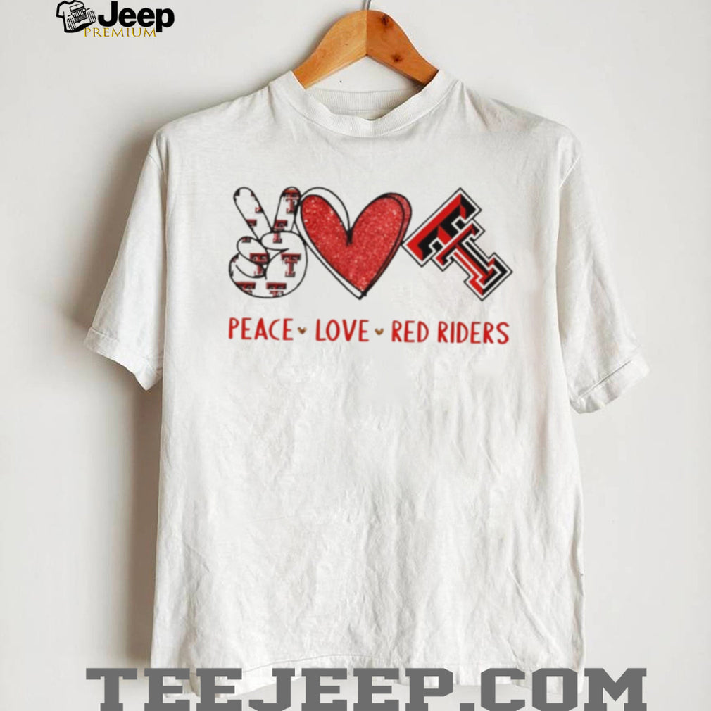 Peace Love Texas Tech Red Raiders College Spirit T Shirt