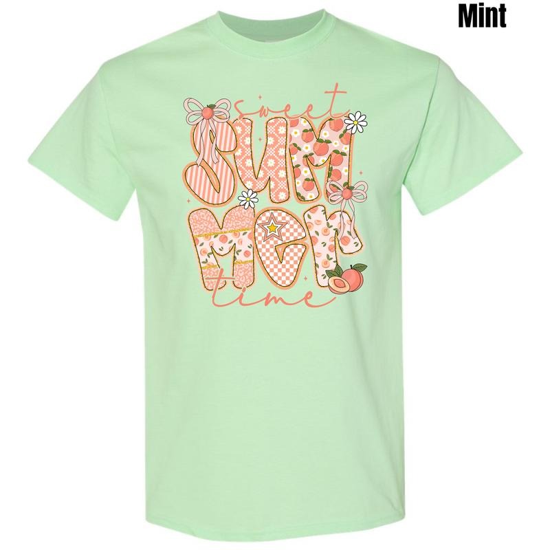 Peachy Summer Time Gildan Short Sleeve T-Shirt 'NLB' Hoodie, Sweatshirt | WearSparks.com