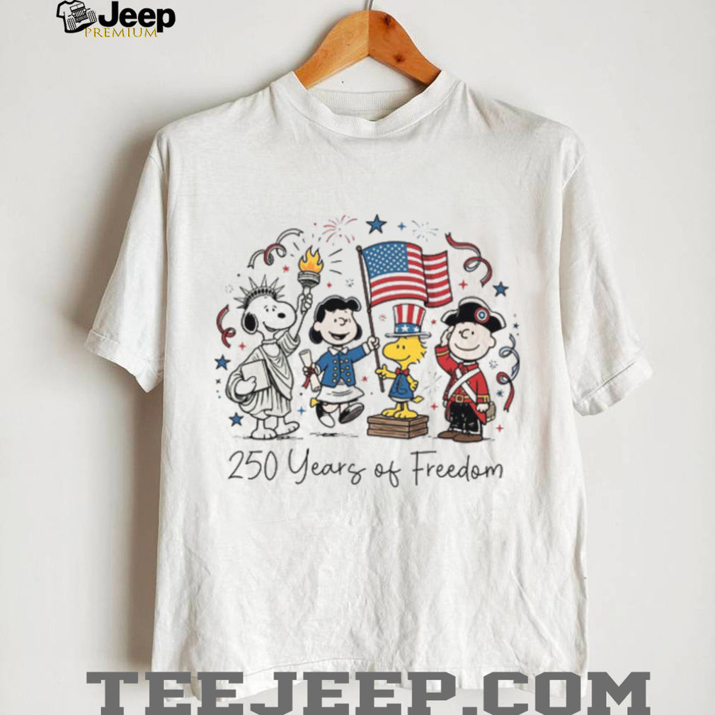 Peanuts 250 Years of Freedom Patriotic American Flag Shirt