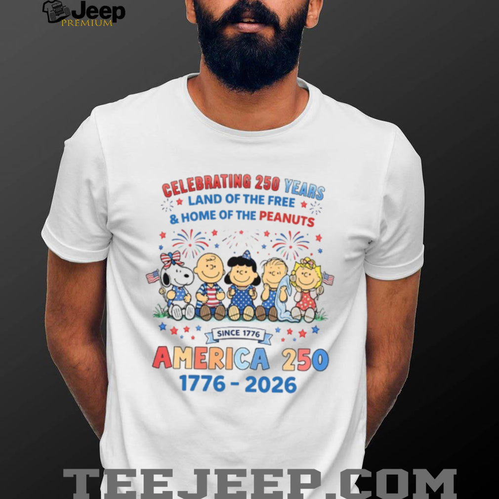 Peanuts America 250 Years Land of the Free T Shirt
