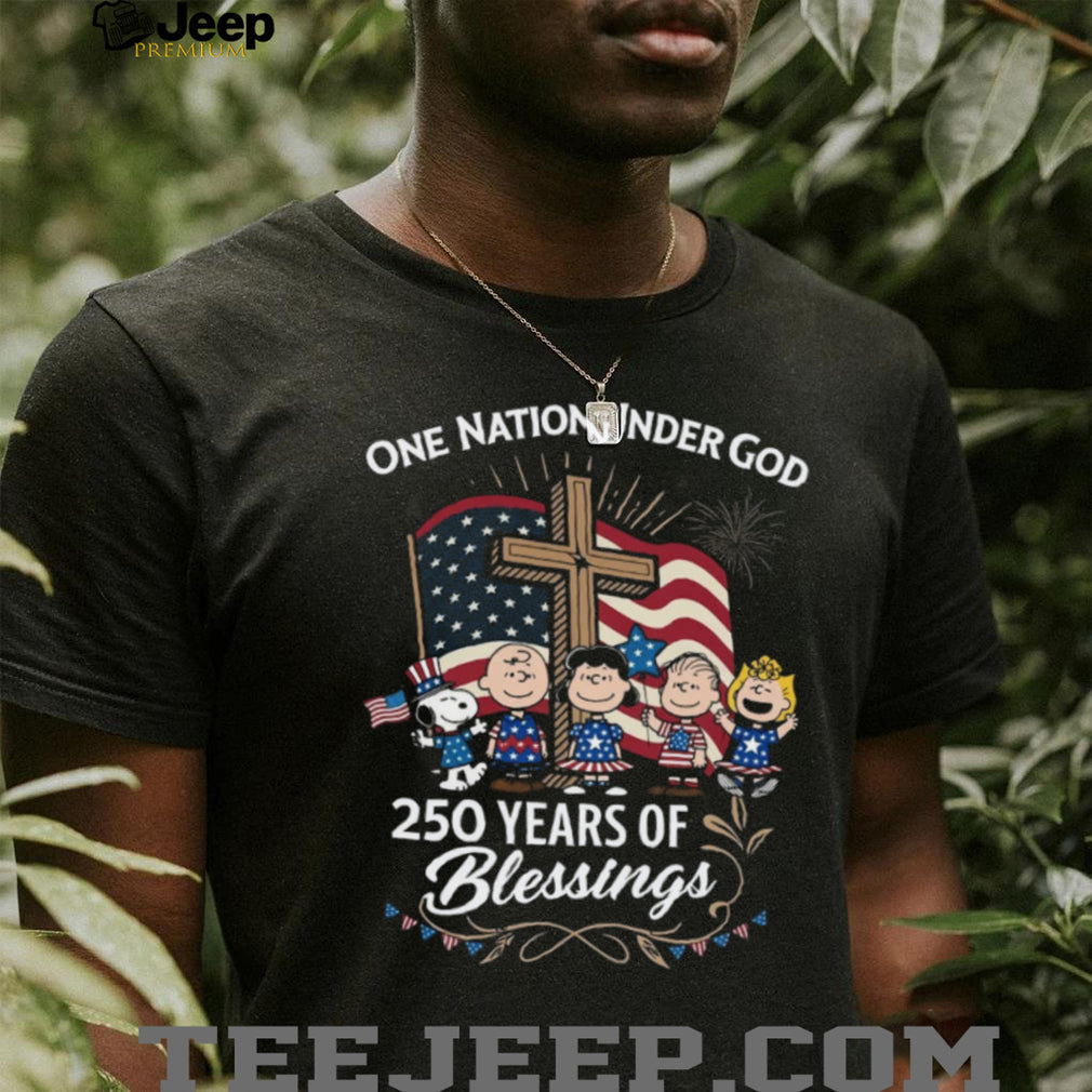 Peanuts One Nation Under God 250 Years Of Blessings Religious Shirt