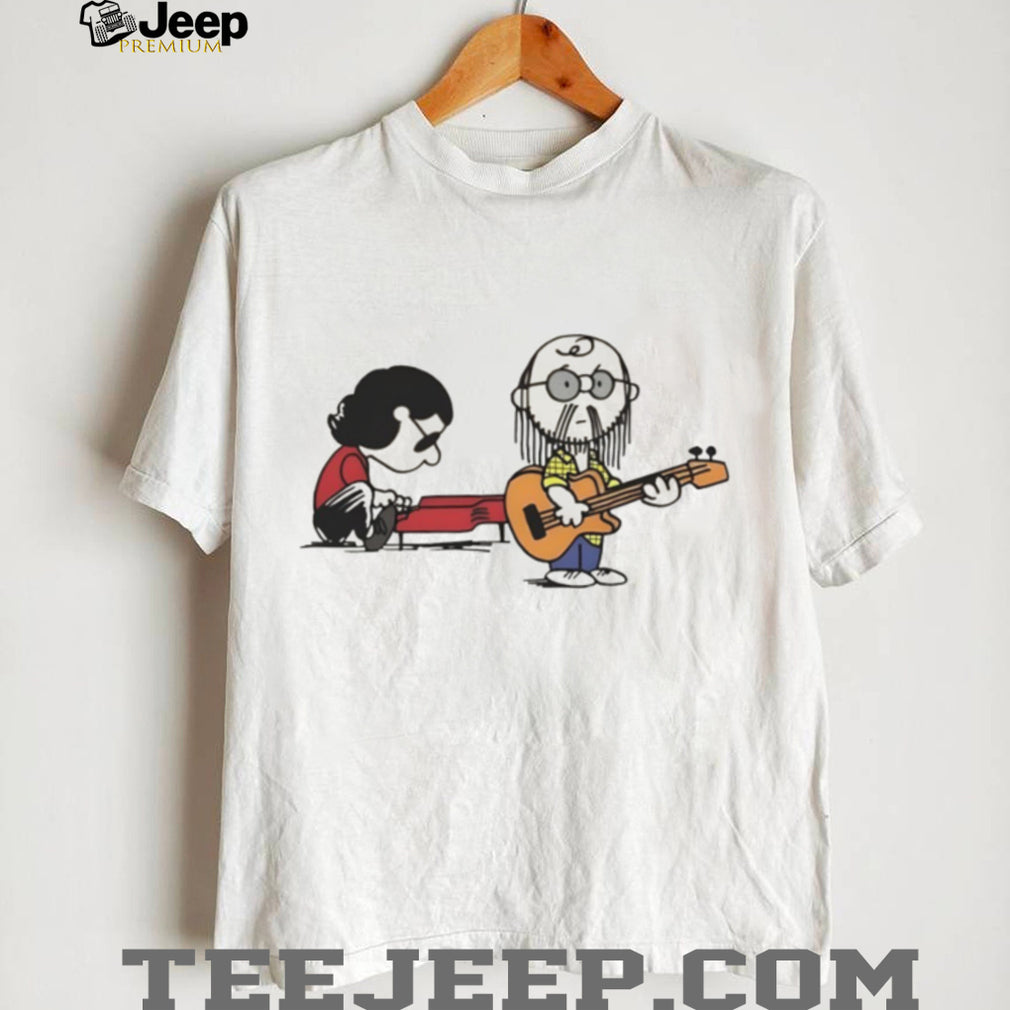Peanuts Style Parody Musicians Cartoon Characters Playing Music T Shirt