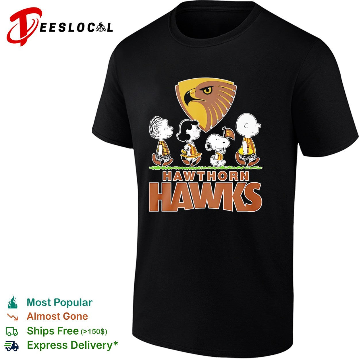 Peanuts characters Hawthorn Hawks shirt