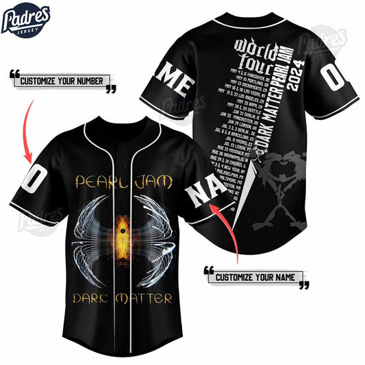 Pearl Jam World Tour 2024 Custom Baseball Jersey - Padres Jersey Oasis: Elevate Your Baseball Style Game