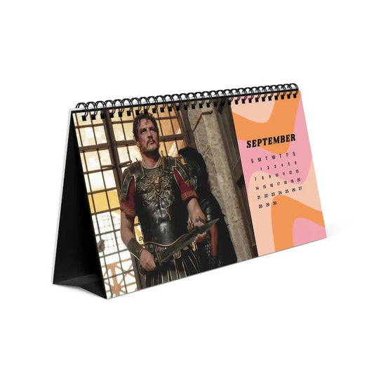 Pedro Pascal Desk Calendar 2025 - Daddy Pedro Pascal Gladiator II |  Home Decor, Office Decor - Rudy Pankow Fan Gift, Unique Holiday Gift