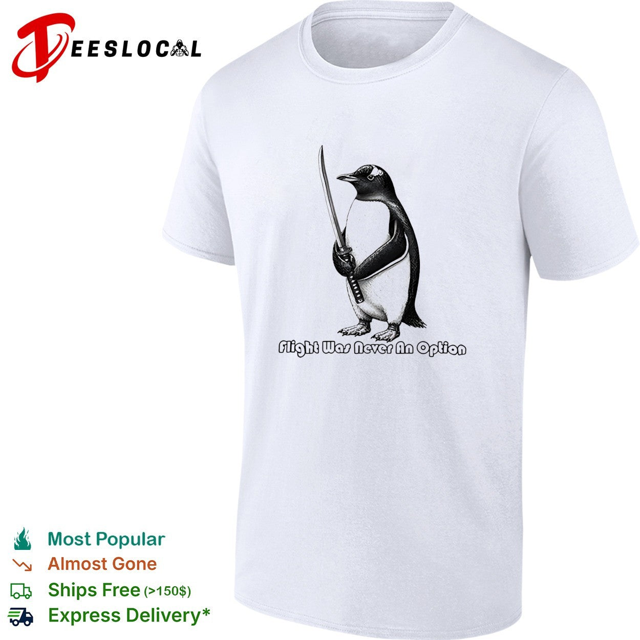 Penguin katana flight was never an option shirt