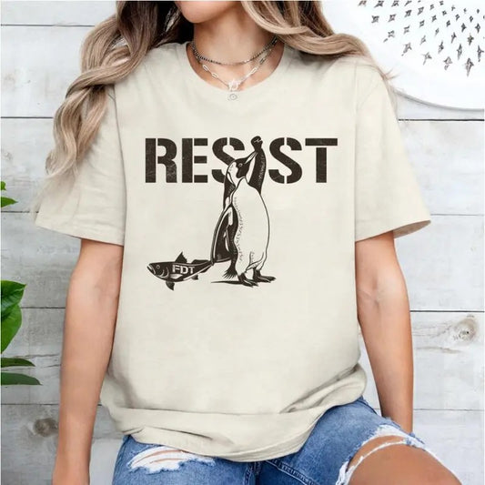 Penguins Against Tariffs Shirt Funny Anti Trump Tshirt Fashion Cotton, Full Colors, Full Sizes, For Men, For Women...