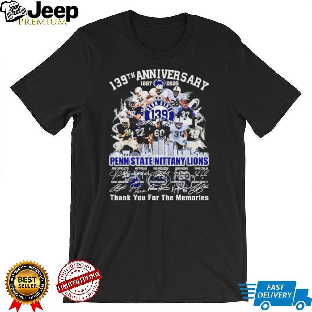Penn State Nittany Lions 139th Anniversary (1887 2026) Commemorative T Shirt
