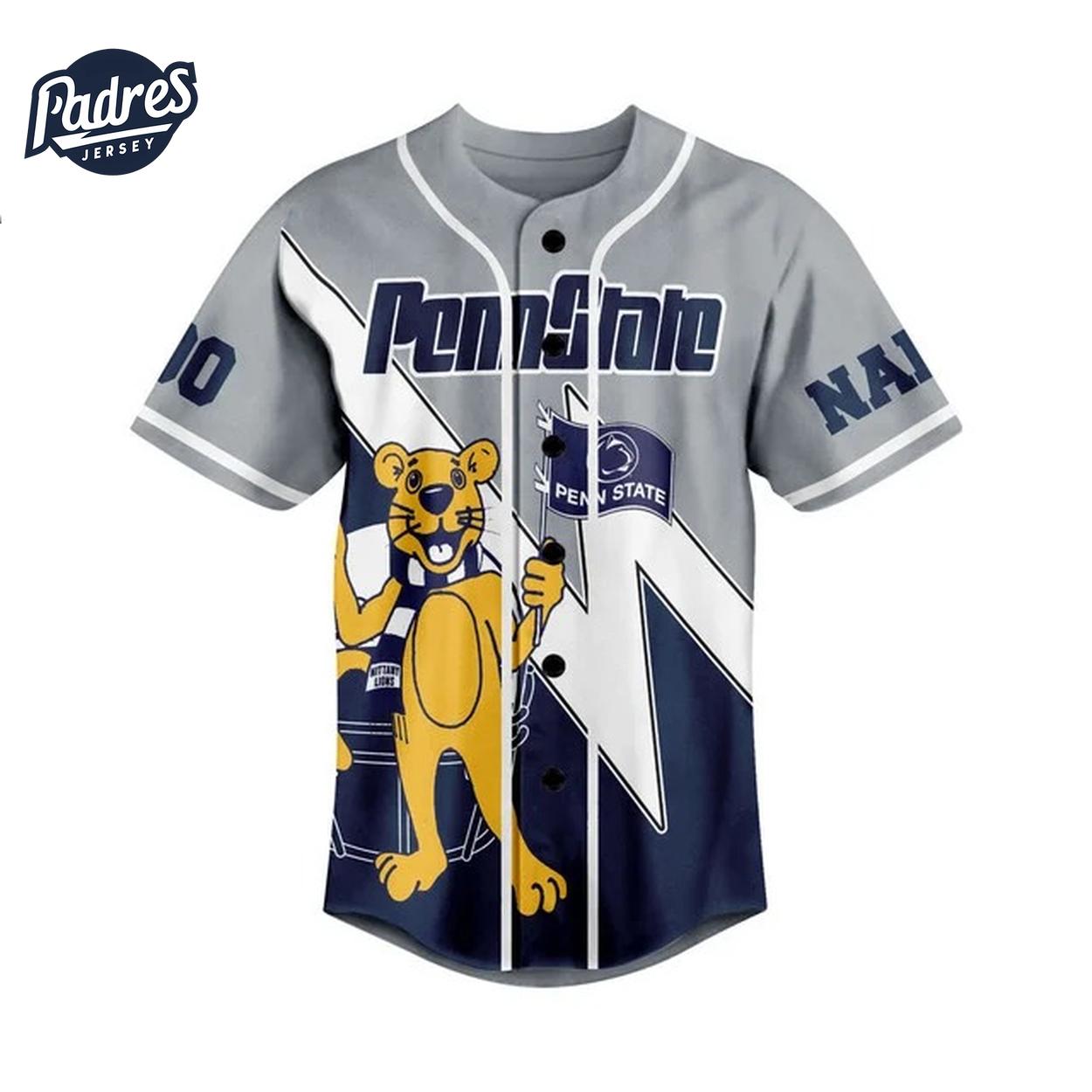 Penn State Nittany Lions Football Baseball Jersey Unique Custom - Padres Jersey Oasis: Elevate Your Baseball Style Game