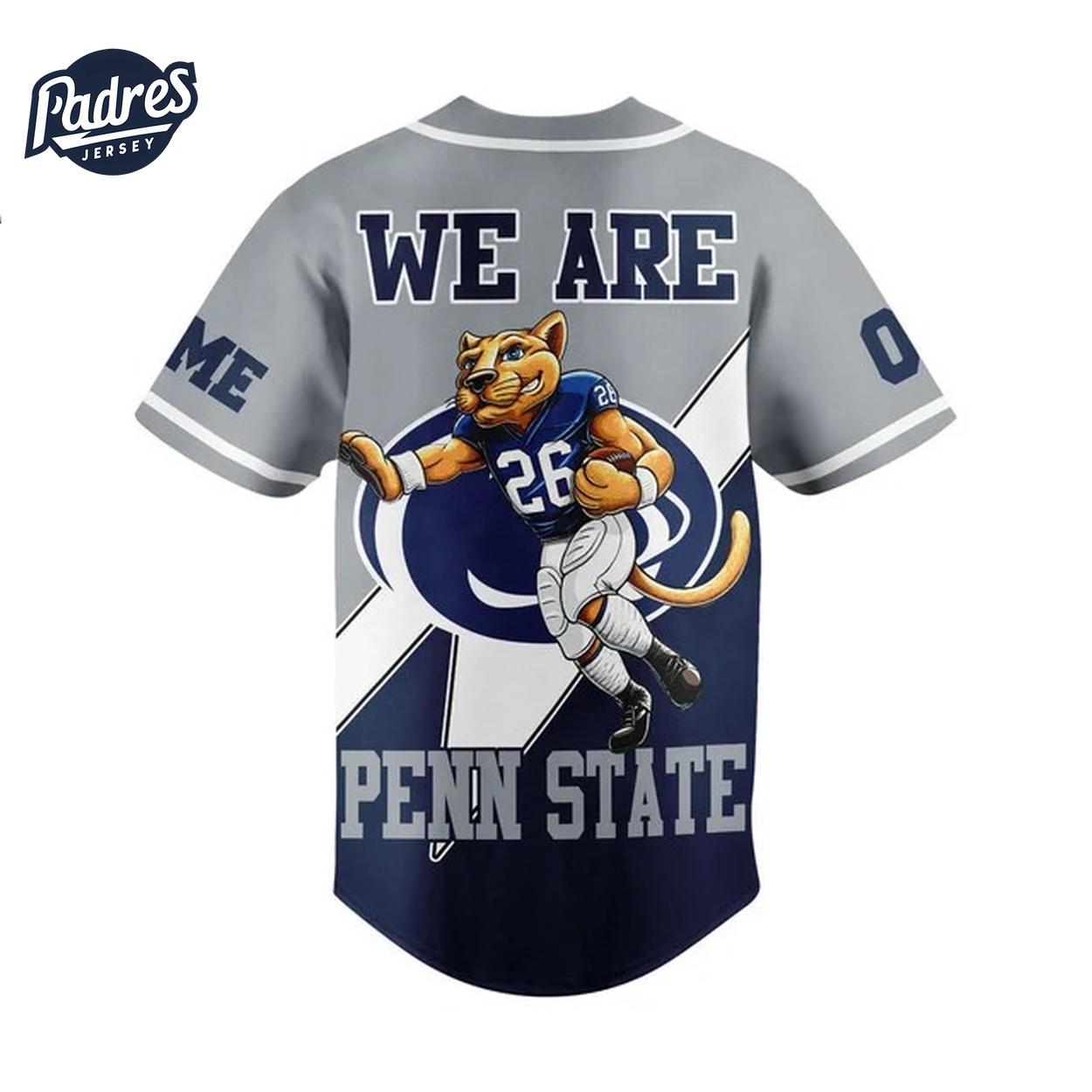 Penn State Nittany Lions Football Baseball Jersey Unique Custom - Padres Jersey Oasis: Elevate Your Baseball Style Game