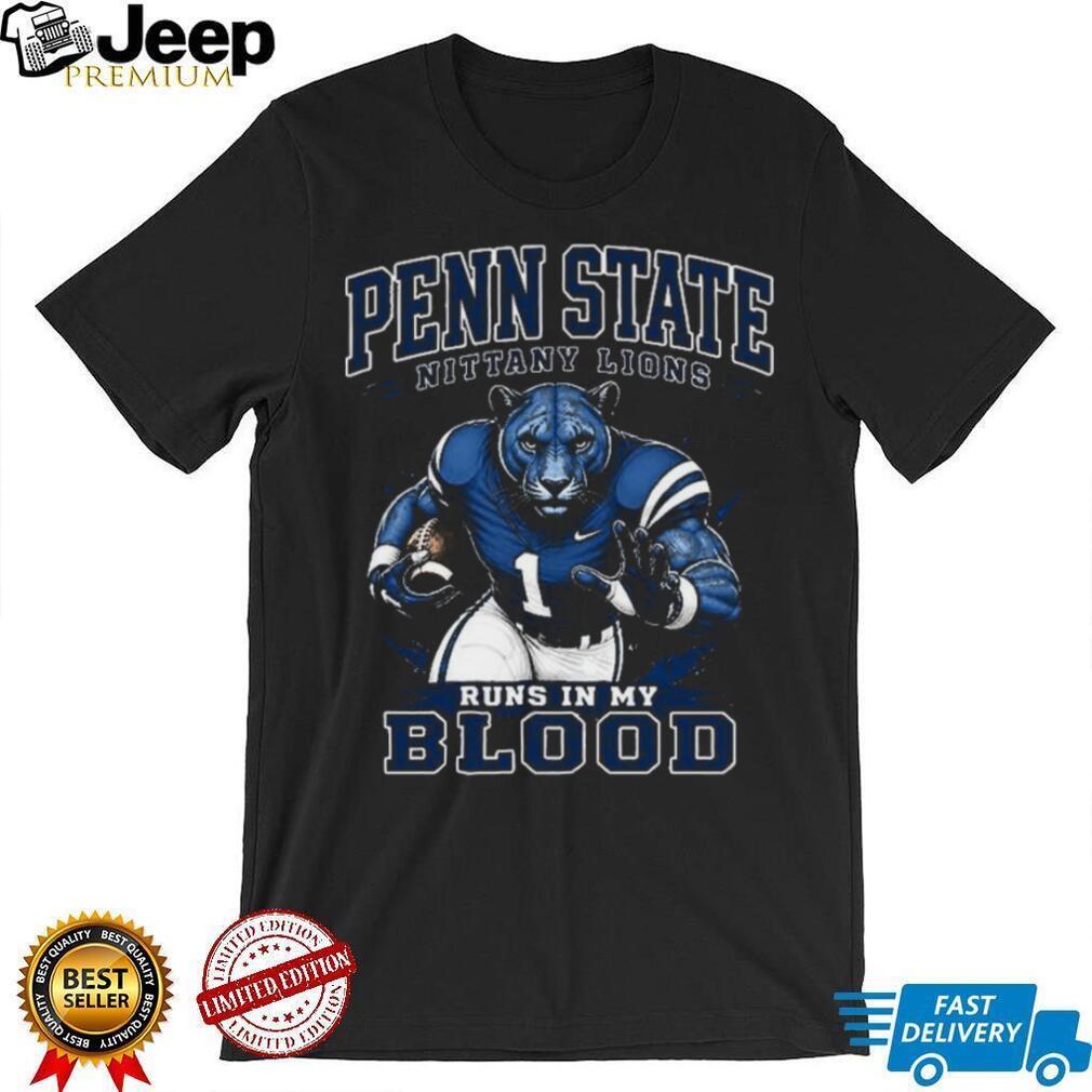 Penn State Nittany Lions Runs In My Blood Fan Retro Men Women Shirt