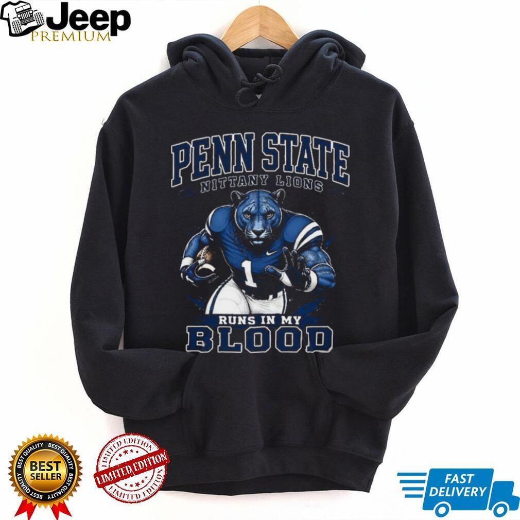 Penn State Nittany Lions Runs In My Blood Fan Retro Men Women Shirt