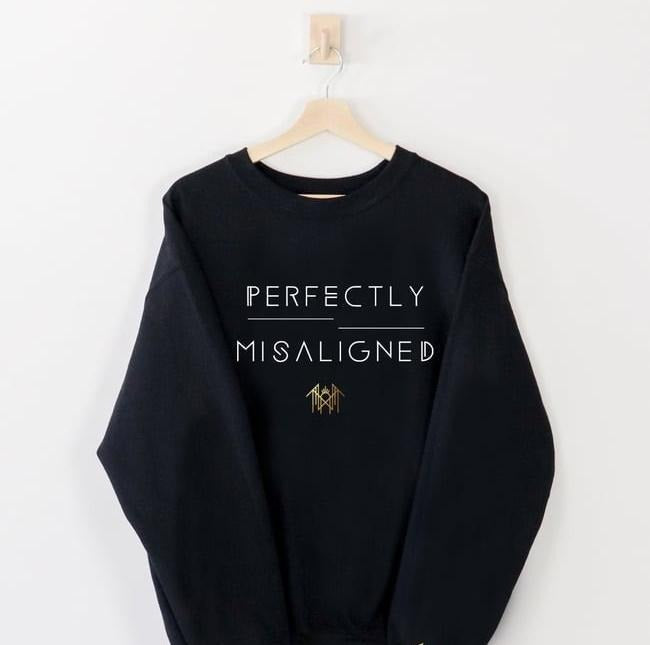Perfectly Misaligned Sleep Token Sweatshirt, Token Fan Sweatshirt, Perfectly Misaligned unisex Sweatshirt Clothing Cotton black Sweatshirt Crewneck Graphic