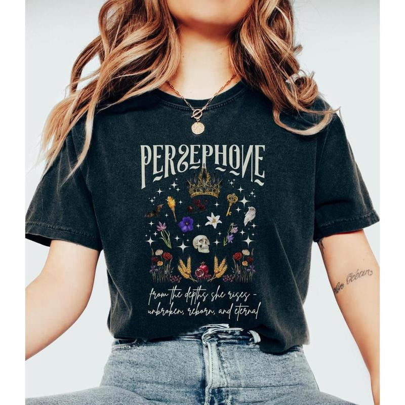 Persephone Shirt Pomegranate Hades Greek Goddess Dress Gods Mythology Literature Shirt Leftist Shirt Witchy Stuff Petrify the