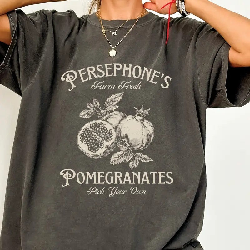 Persephone's Pomegranates Shirt, Dark Academia T-shirt, Greek Mythology Shirt, Vintage