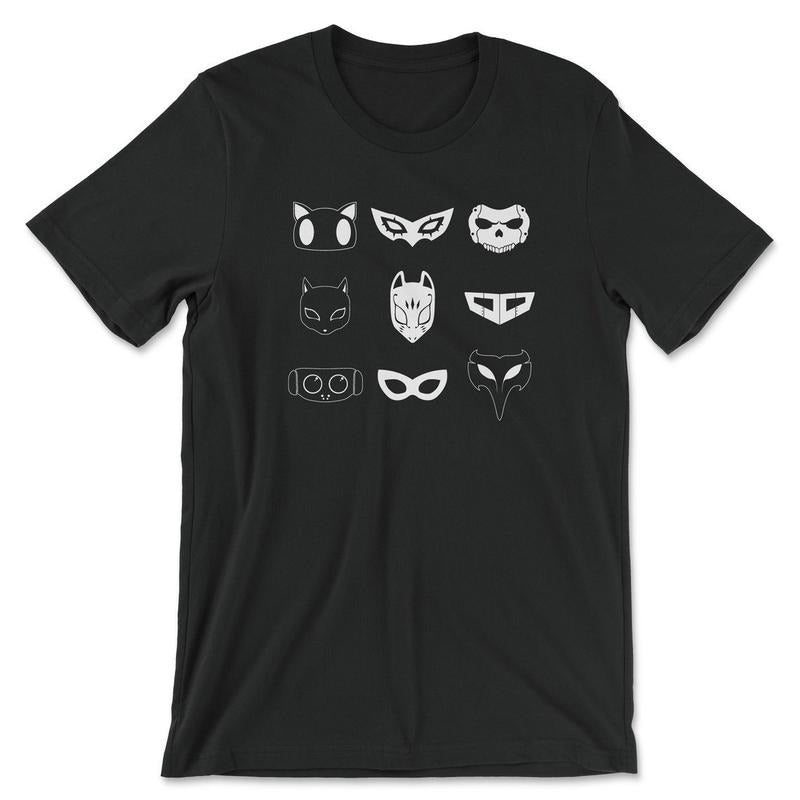 Persona 5 Masks T-Shirt, Sweatshirt, Hoodie,  Cafe Leblanc T-shirt, Persona 5 Shirt, Game Shirt, Coffee & Curry, Megami Tensei Shirt, Makoto Yuki Shirt