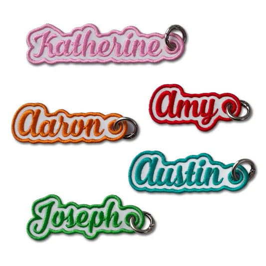 Personalized Name Embroidered Keychain, Embroidered Name Keychain, Backpack Tag, Name Tag Keychain, Custom Name Tag...