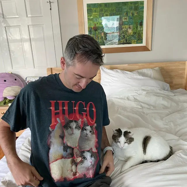 Pet Custom Vintage Washed Shirt, Custom Cat Graphic Unisex T-Shirt, Dog Personalize Bootleg Retro 90's Tee Gift For Her, Pet Lover Shirt, HL109