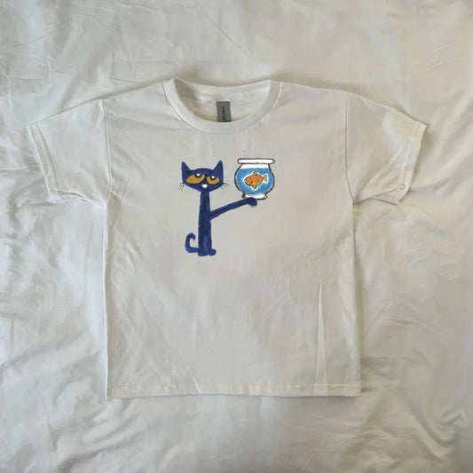Pete Baby Tee, vintage, Fishbowl, ahs style, y2k clothing, Pinterest, 90s style baby tee, retro, Childhood Aesthetic