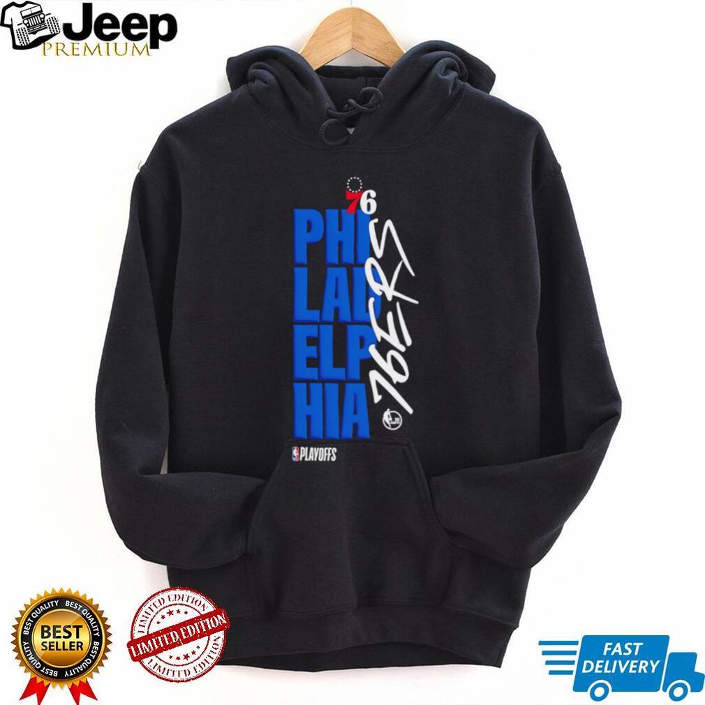 Philadelphia 76ers NBA Playoffs Vertical Logo Basketball T Shirt