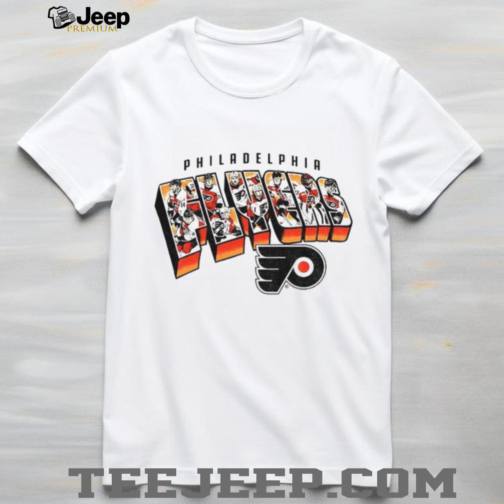 Philadelphia Flyers All Team Players NHL 2026 Typography Hockey T Shirt