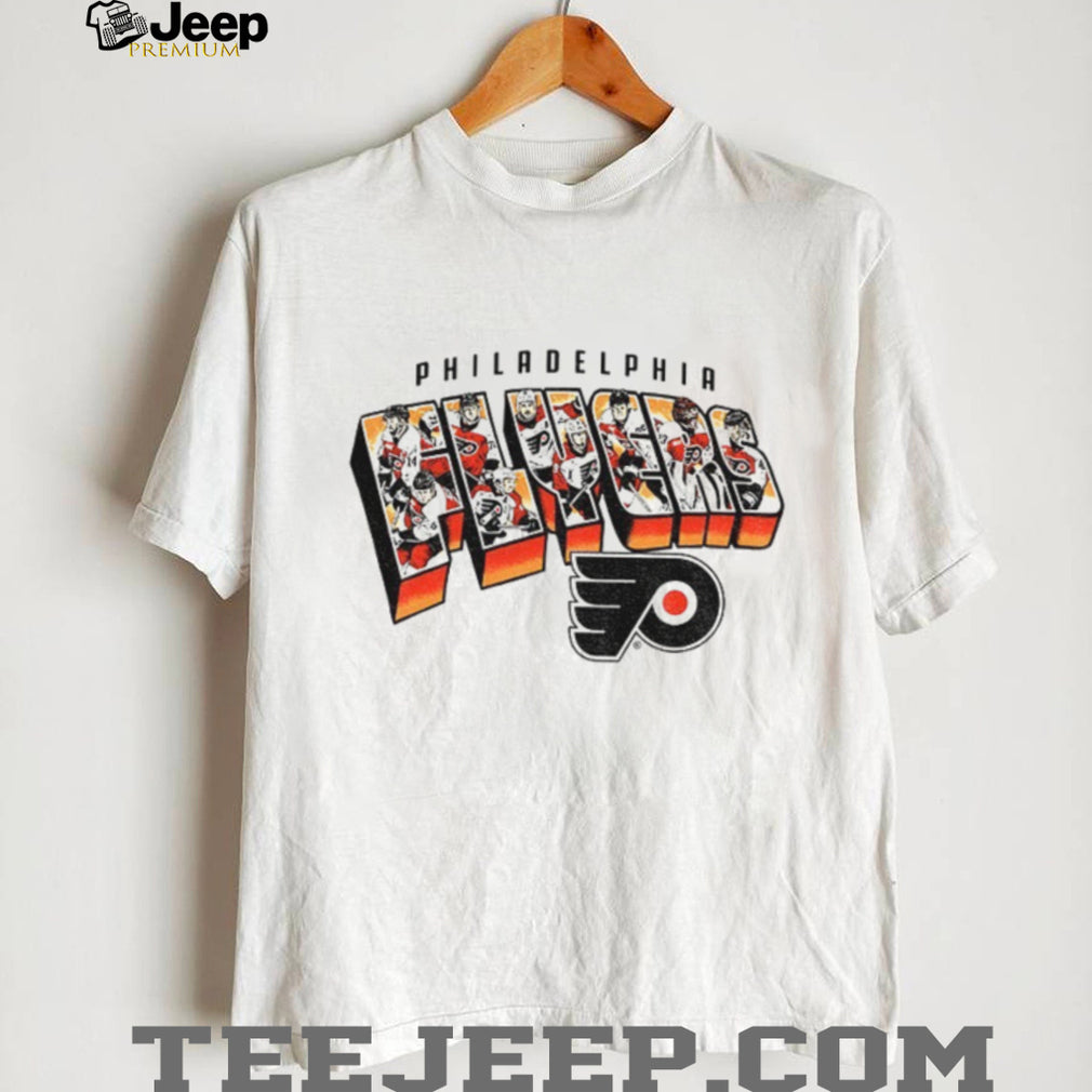Philadelphia Flyers All Team Players NHL 2026 Typography Hockey T Shirt