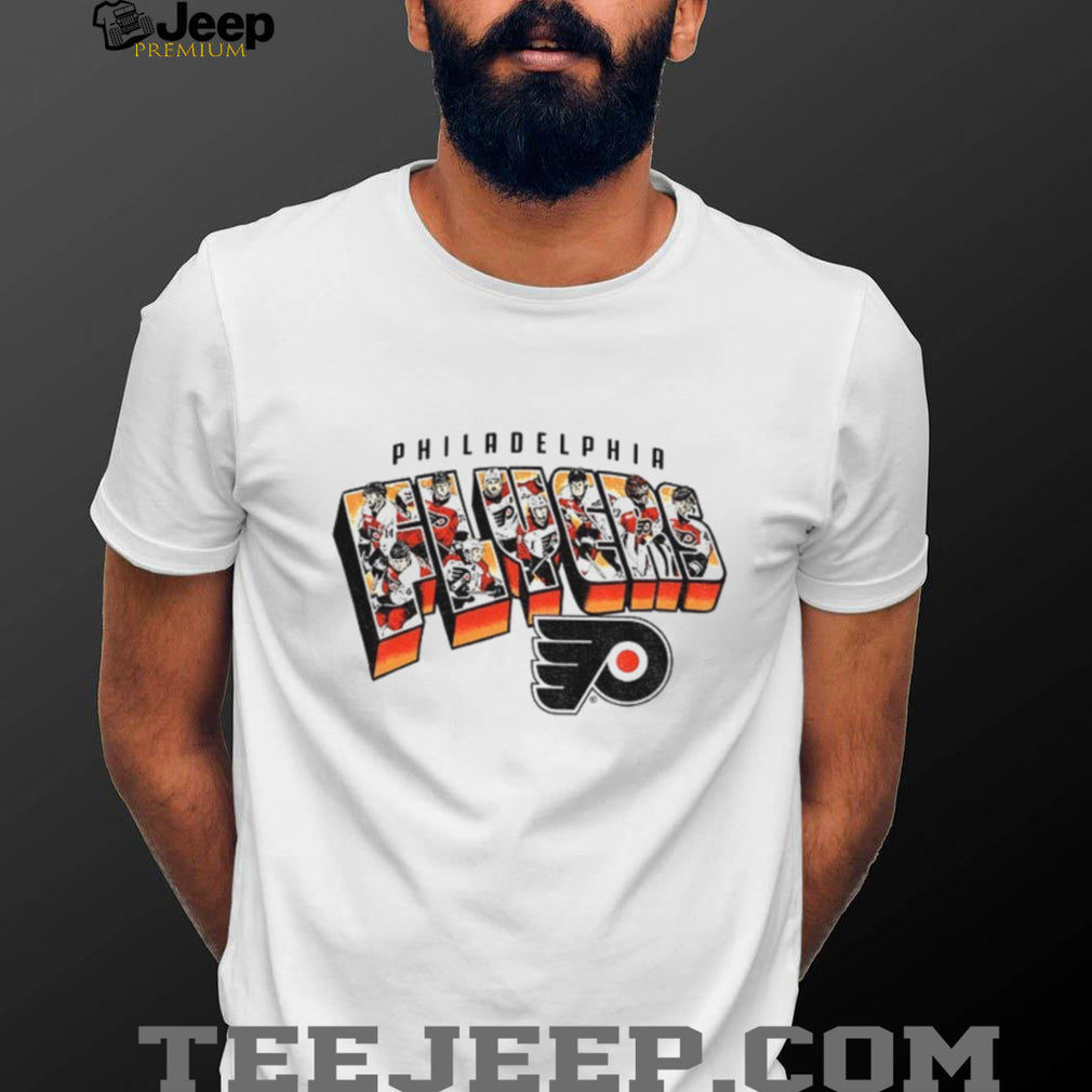 Philadelphia Flyers All Team Players NHL 2026 Typography Hockey T Shirt