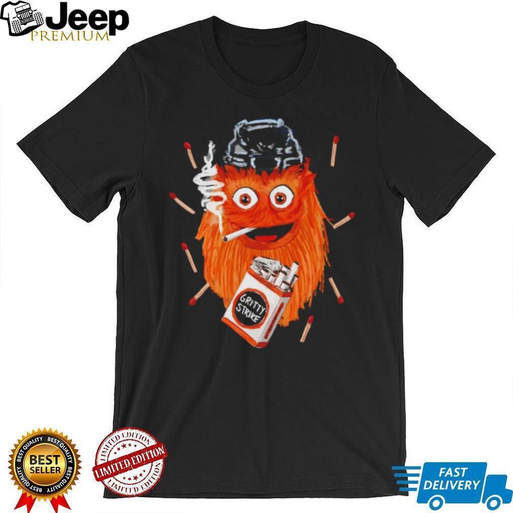 Philadelphia Flyers Gritty Hockey Mascot Smoking Gritty Strike Vintage Fans Men Women T Shirt