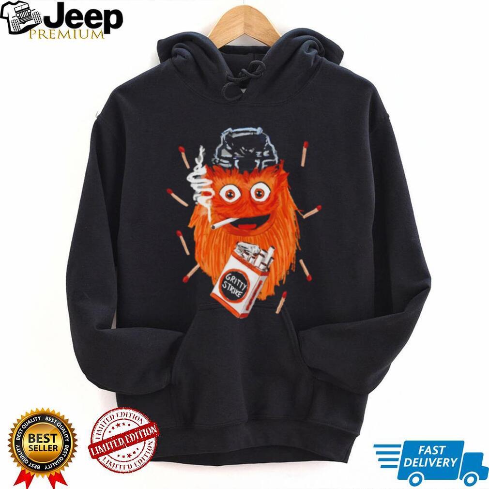 Philadelphia Flyers Gritty Hockey Mascot Smoking Gritty Strike Vintage Fans Men Women T Shirt