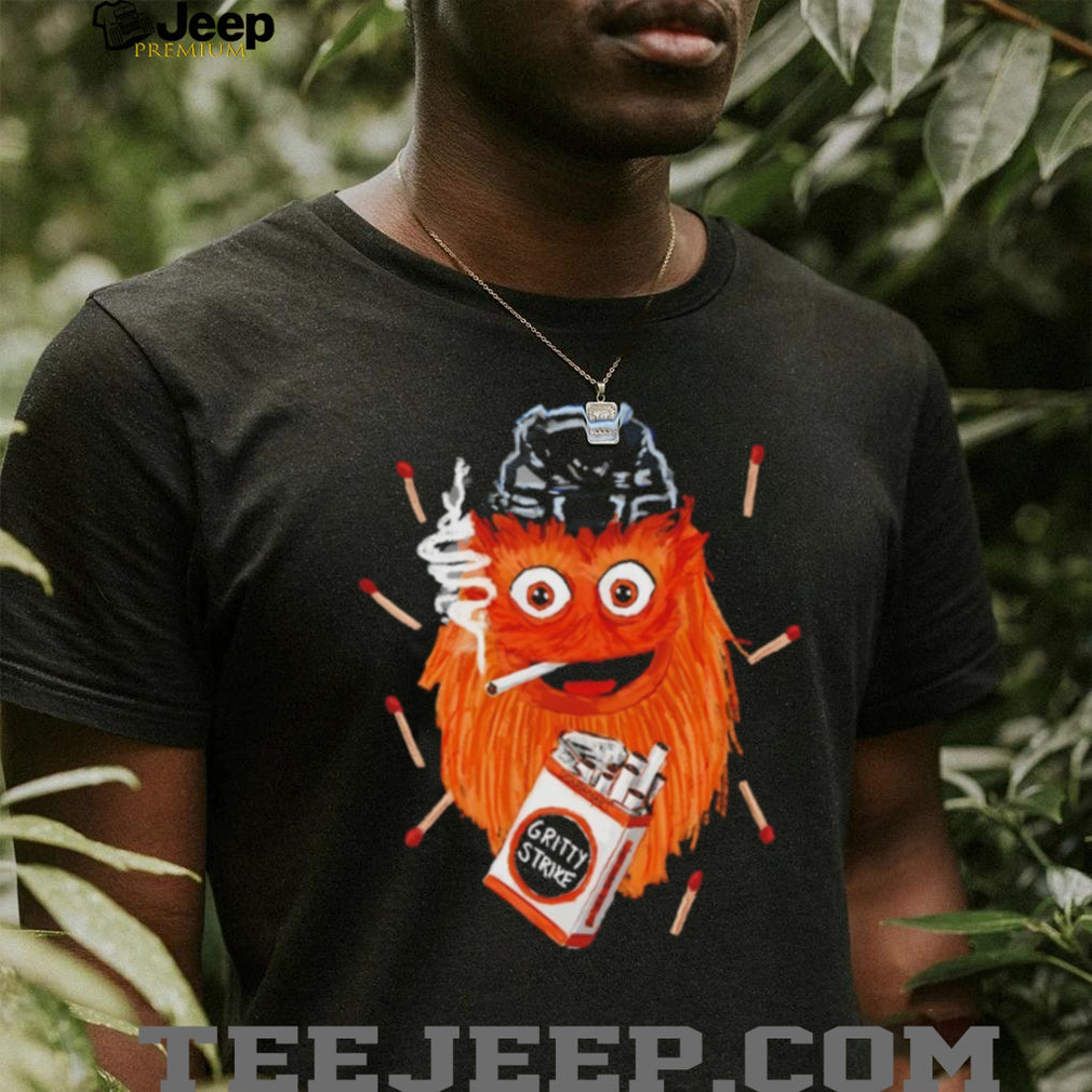 Philadelphia Flyers Gritty Hockey Mascot Smoking Gritty Strike Vintage Fans Men Women T Shirt
