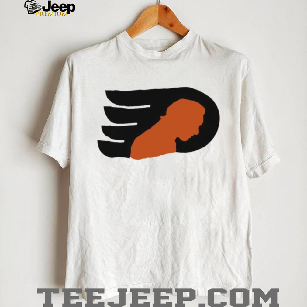 Philadelphia Flyers Hockey Orange Silhouette Logo Vintage Distressed Fan Men Women T Shirt