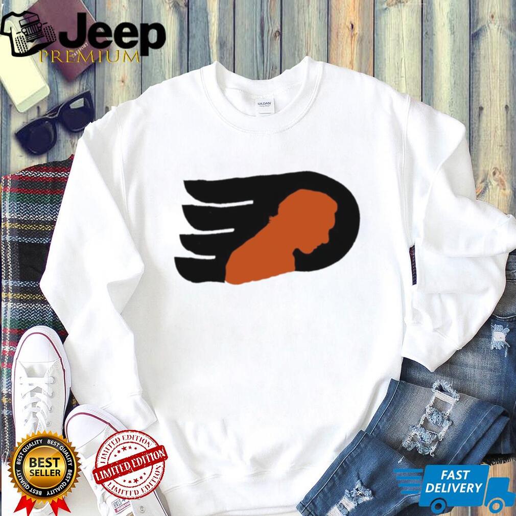 Philadelphia Flyers Hockey Orange Silhouette Logo Vintage Distressed Fan Men Women T Shirt